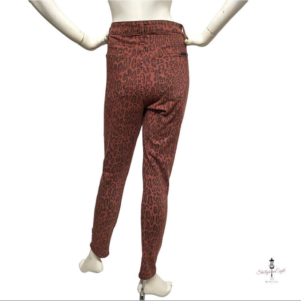 JOE'S JEANS The Charlie High Rise Skinny Ankle Twisted Leopard Sequoia Animal 30 - Picture 14 of 16